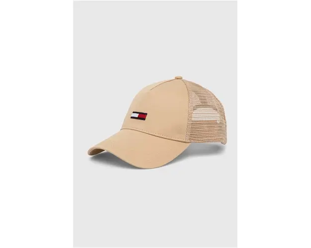 Tommy Jeans sapca culoarea bej, cu imprimeu, AM0AM12425
