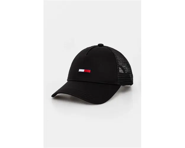 Tommy Jeans sapca culoarea negru, cu imprimeu, AM0AM12425