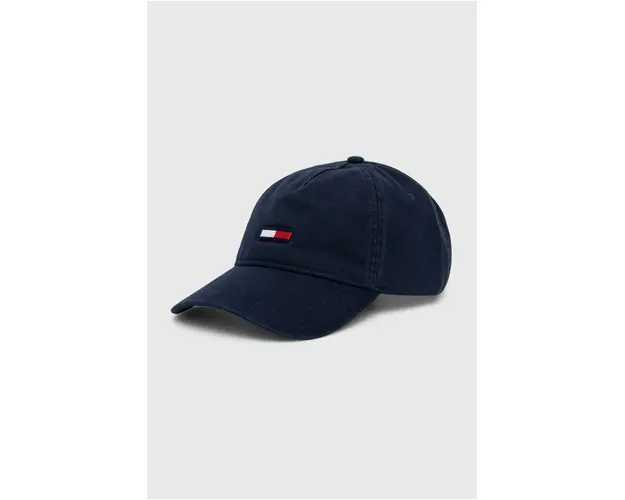 Tommy Jeans sapca culoarea albastru marin, cu imprimeu, AM0AM12427