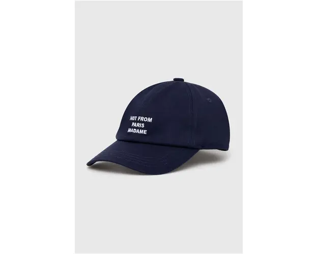 Drôle de Monsieur sapca de baseball din bumbac La Casquette Slogan culoarea albastru marin, cu imprimeu, PERM-CP151-CO138-NY