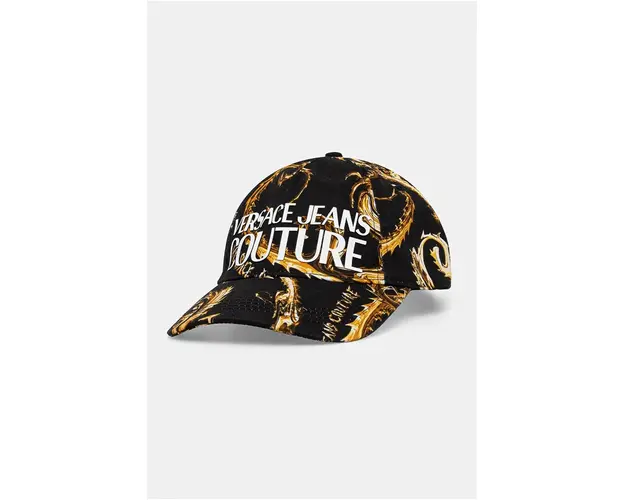 Versace Jeans Couture sapca de baseball din bumbac culoarea negru, modelator, 77GAZK10 ZG294