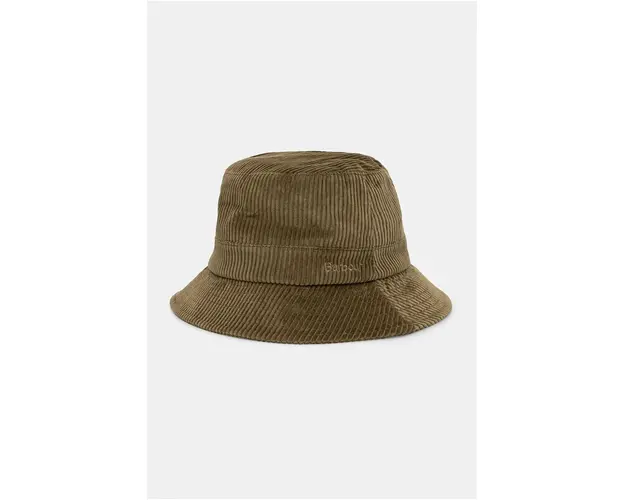 Barbour palarie din velur culoarea verde, bumbac, MHA0862