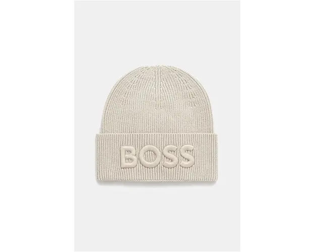 Boss Orange caciula de lana culoarea bej, de lana, 50522449