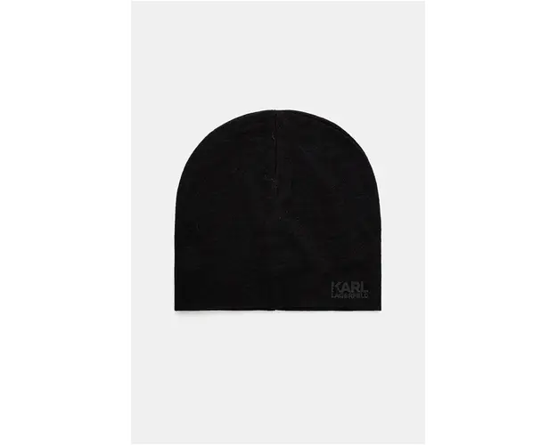 Karl Lagerfeld caciula de lana culoarea negru, de lana, din tesatura neteda, 544324.805601
