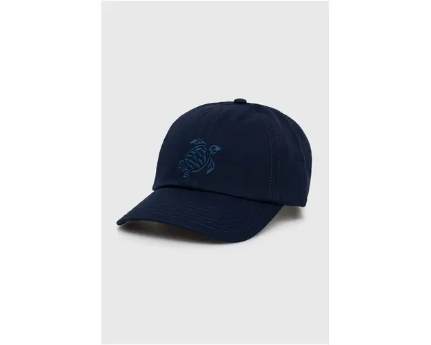 Vilebrequin sapca de baseball din bumbac CAPSUN culoarea albastru marin, cu imprimeu, CSNU2401