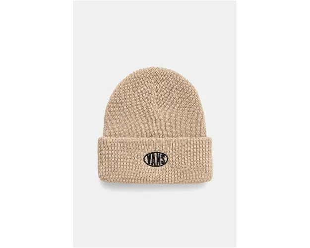 Vans caciula culoarea bej, din tricot gros, VN000HSR2N11