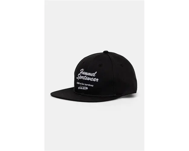 Hummel sapca de baseball din bumbac culoarea negru, cu imprimeu, 226069