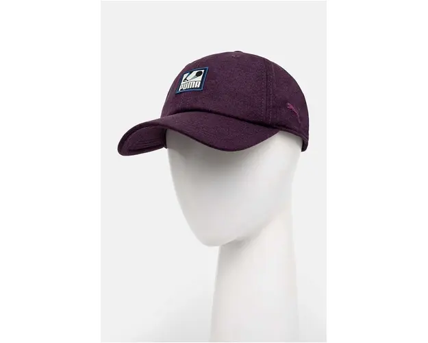 Puma sapca Classics Graphic Dad Cap culoarea violet, cu imprimeu, 025490