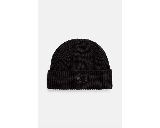 Puma caciula din bumbac RE:Collection DT Beanie culoarea negru, bumbac, din tricot gros, 025496