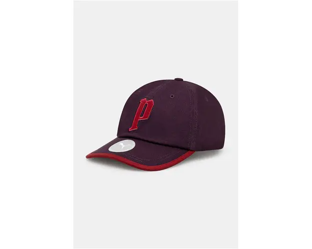 Puma sapca de baseball din bumbac Play Paris Retro Club culoarea violet, cu imprimeu, 025512