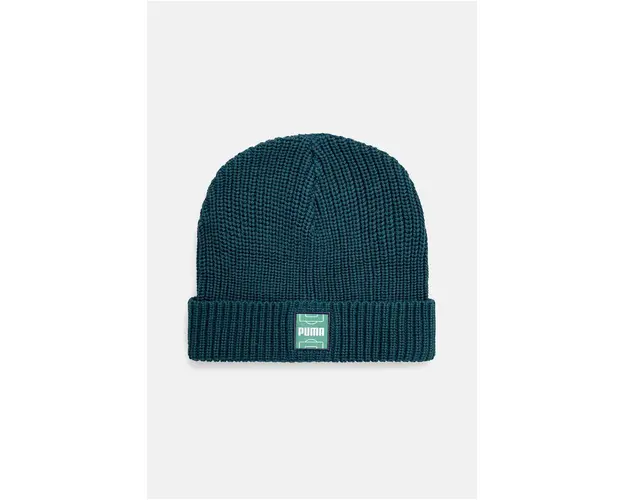 Puma caciula din bumbac Classics Graphic Short Beanie culoarea verde, bumbac, 025680