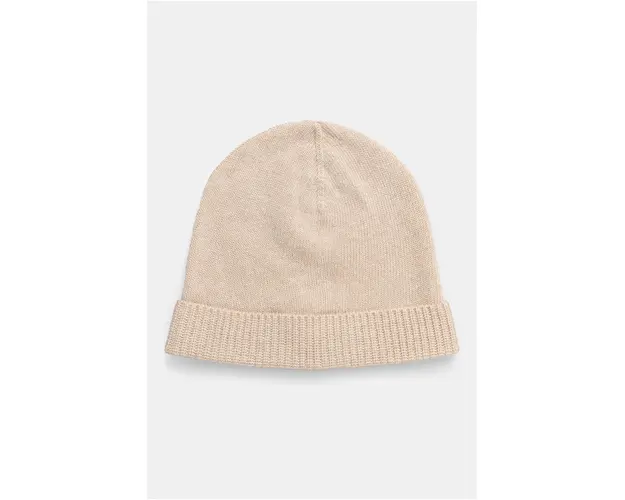 Sisley caciula din amestec de lana culoarea bej, din tesatura neteda, 122HM0502
