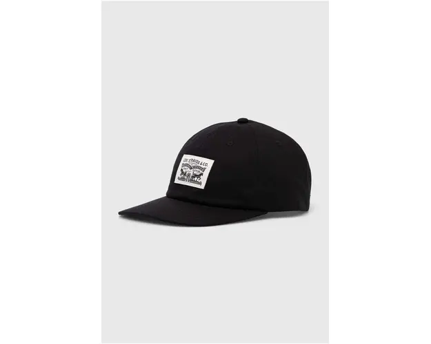 Levi's sapca de baseball din bumbac culoarea negru, cu imprimeu, 000A9-0000