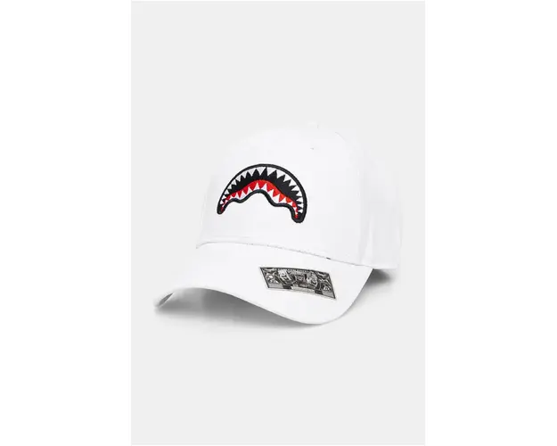 Sprayground sapca de baseball din bumbac culoarea alb, cu imprimeu, SP6631