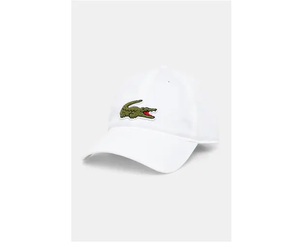 Lacoste sapca culoarea alb, cu imprimeu, RK3186