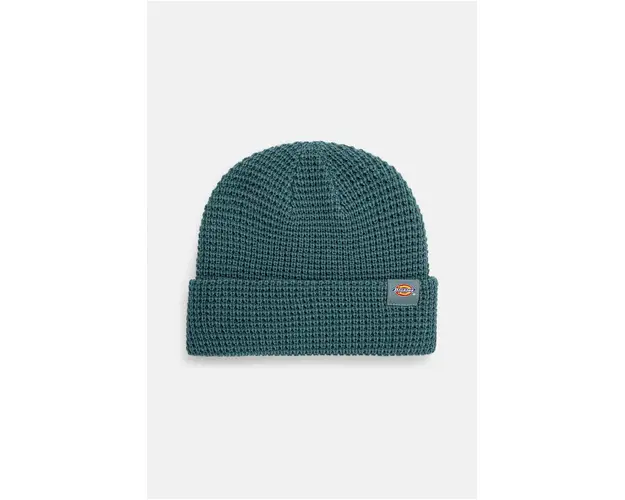 Dickies caciula Woodworth Waffle Beanie culoarea verde, DK0A4XFD