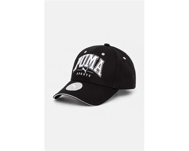 Puma sapca de baseball din bumbac culoarea negru, cu imprimeu, 25475