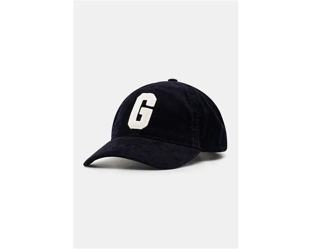 Gant sapca de baseball din catifea culoarea albastru marin, cu imprimeu, 9900251