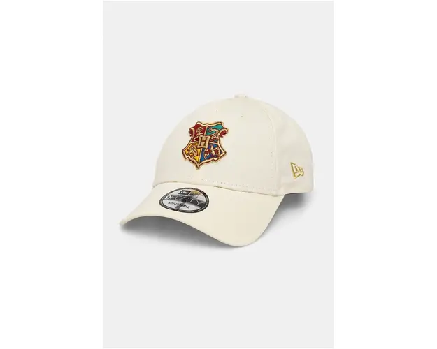 New Era sapca WB HARRY POTTER DEATHLY HOLLOW PT 2 culoarea bej, cu imprimeu, 60565348