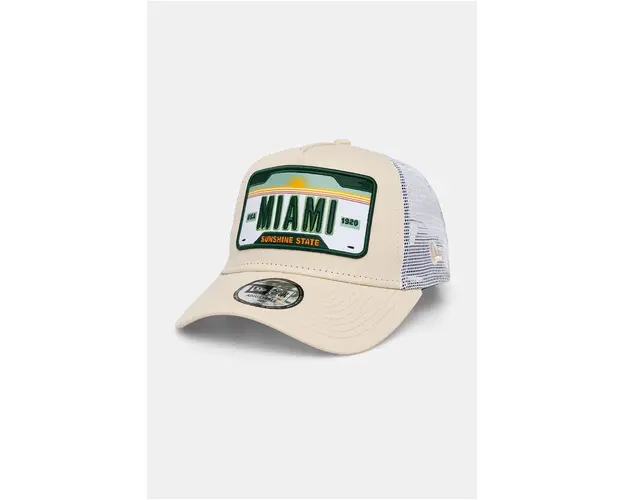 New Era sapca culoarea bej, modelator, 60565418