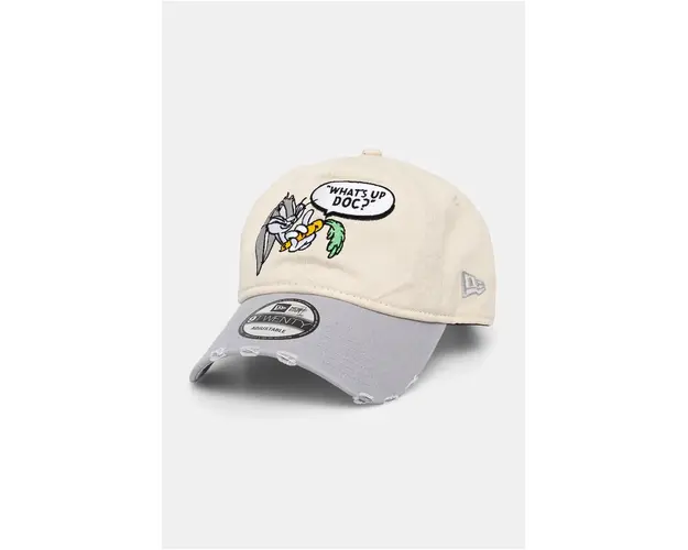 New Era sapca BUGS BUNNY culoarea bej, cu imprimeu, 60565325