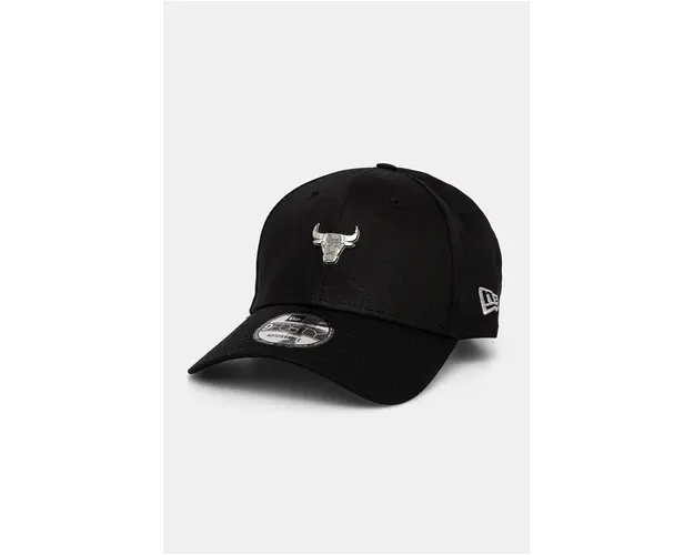 New Era sapca de baseball din bumbac CHICAGO BULLS culoarea negru, cu imprimeu, 60565153