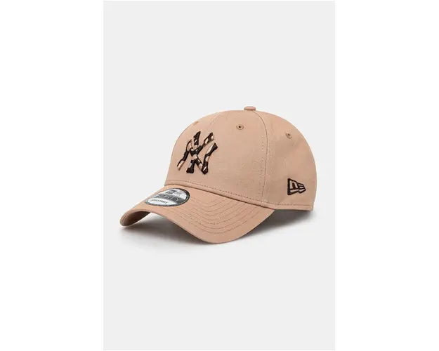 New Era sapca de baseball din bumbac SEASONAL INFILL 9FORTY® culoarea maro, cu imprimeu, 60565118