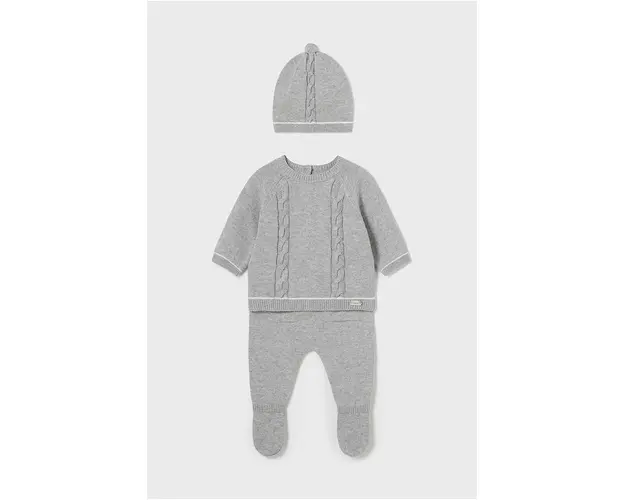 Mayoral Newborn compleu bebe culoarea gri, 2511