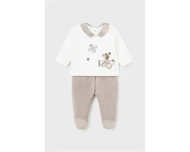 Mayoral Newborn compleu bebe culoarea bej, 2512