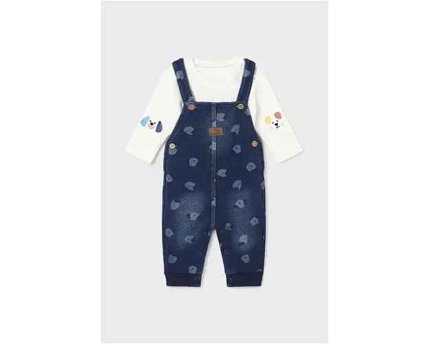 Mayoral Newborn compleu bebe culoarea albastru marin, 2633