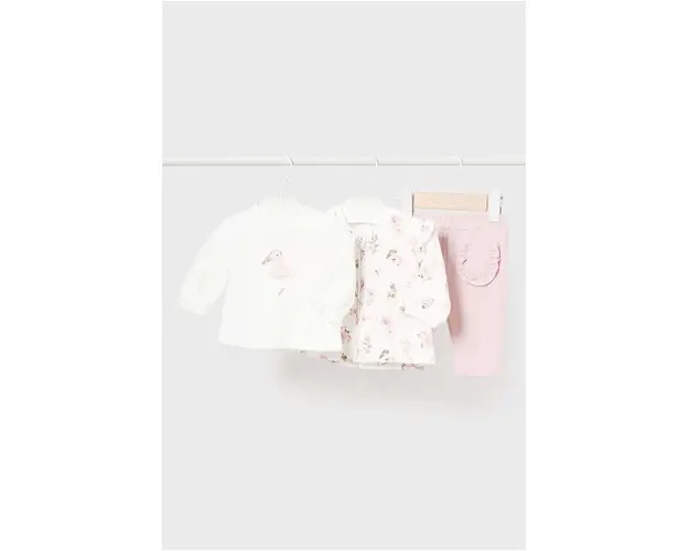 Mayoral Newborn compleu bebe 3-pack culoarea roz, 2610