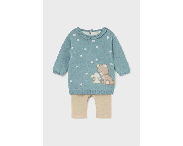 Mayoral Newborn set de bumbac pentru bebelusi culoarea verde, 2703