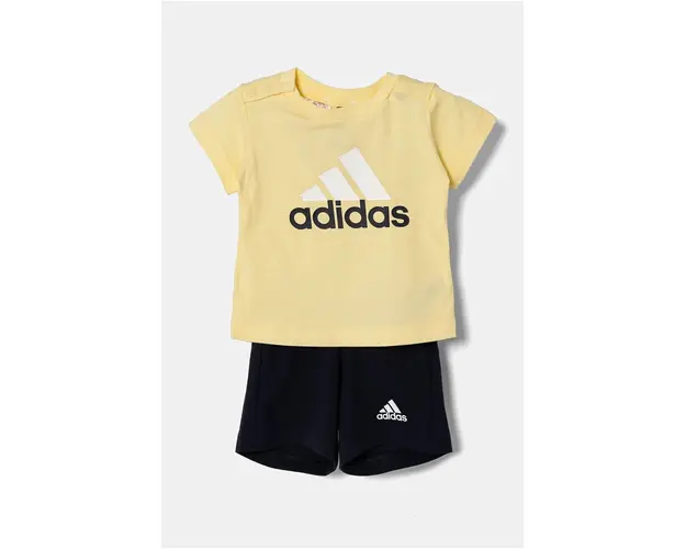 adidas compleu bebe I BL CO T SET culoarea galben, IV7396