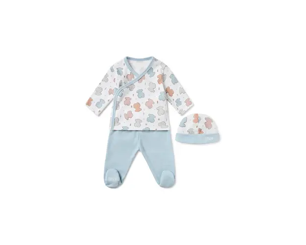 Tous set de bumbac pentru bebelusi Colors culoarea verde, Colors.2102