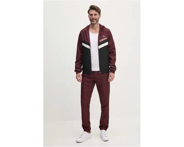 Lacoste trening barbati, culoarea bordo, WH4241
