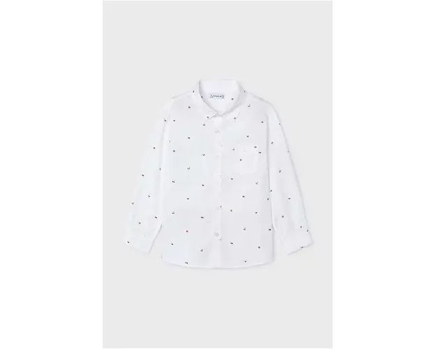 Mayoral camasa de bumbac pentru copii culoarea alb, 4110
