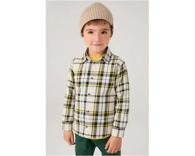 Mayoral camasa de bumbac pentru copii culoarea galben, 4115