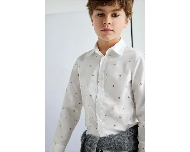 Mayoral camasa de bumbac pentru copii culoarea alb, 7108
