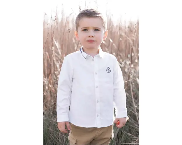 Tartine et Chocolat camasa de bumbac pentru copii culoarea alb, TZ12091