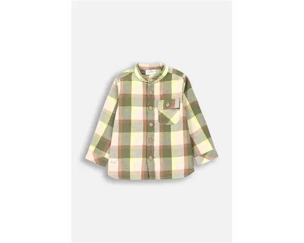 Coccodrillo camasa din bumbac pentru bebelusi culoarea verde, SMILE BOY NEWBORN