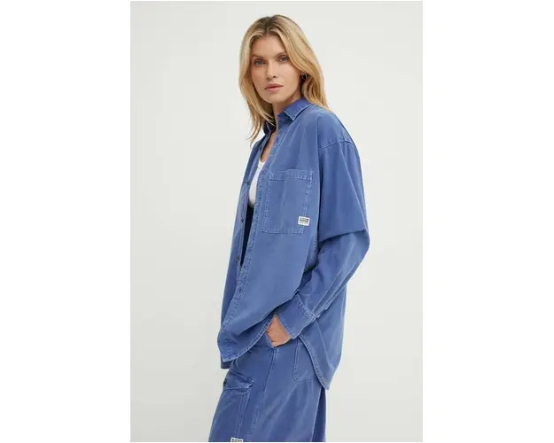 G-Star Raw camasa jeans femei, cu guler clasic, relaxed, D24344-D295