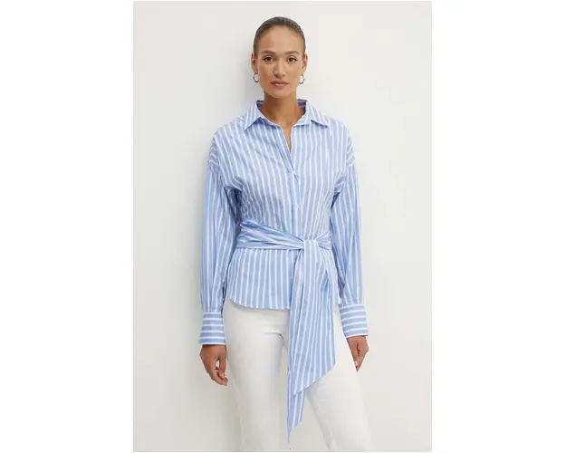 Weekend Max Mara camasa din bumbac femei, cu guler clasic, relaxed, 2425116071600