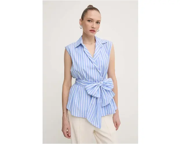 Weekend Max Mara camasa din bumbac femei, cu guler clasic, relaxed, 2425116121600