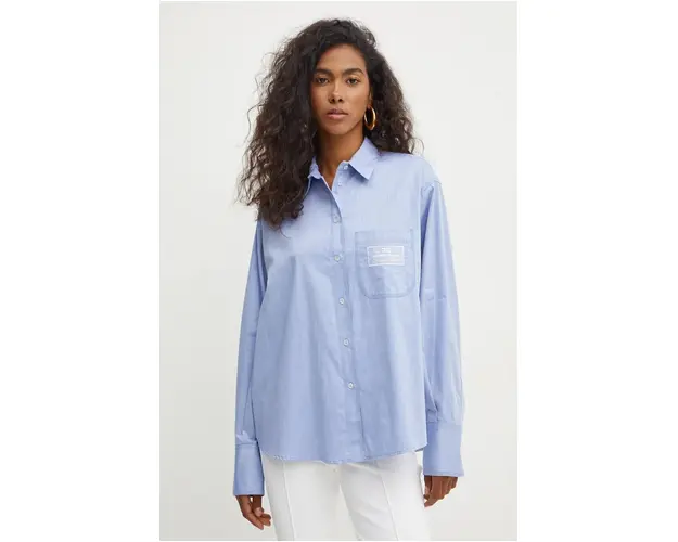 Elisabetta Franchi camasa din bumbac femei, cu guler clasic, relaxed, CA07746E2