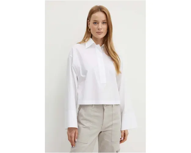 MAX&Co. bluza din bumbac femei, culoarea alb, 2426116051200