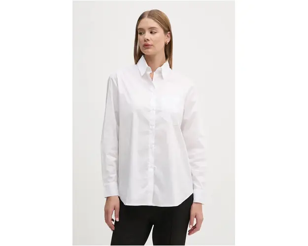 United Colors of Benetton camasa femei, culoarea alb, cu guler clasic, regular, 51JUDQ0A1