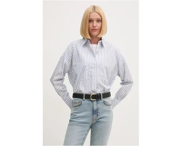 Barbour camasa din bumbac femei, cu guler clasic, relaxed, LSH1639
