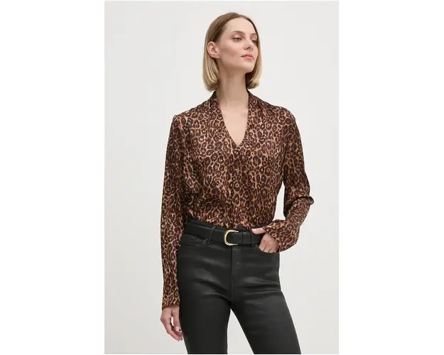 Joseph Ribkoff bluza femei, culoarea maro, modelator, 244253