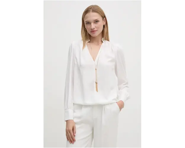 Gaudi bluza femei, culoarea alb, neted, 421FD45017