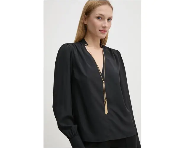 Gaudi bluza femei, culoarea negru, neted, 421FD45017